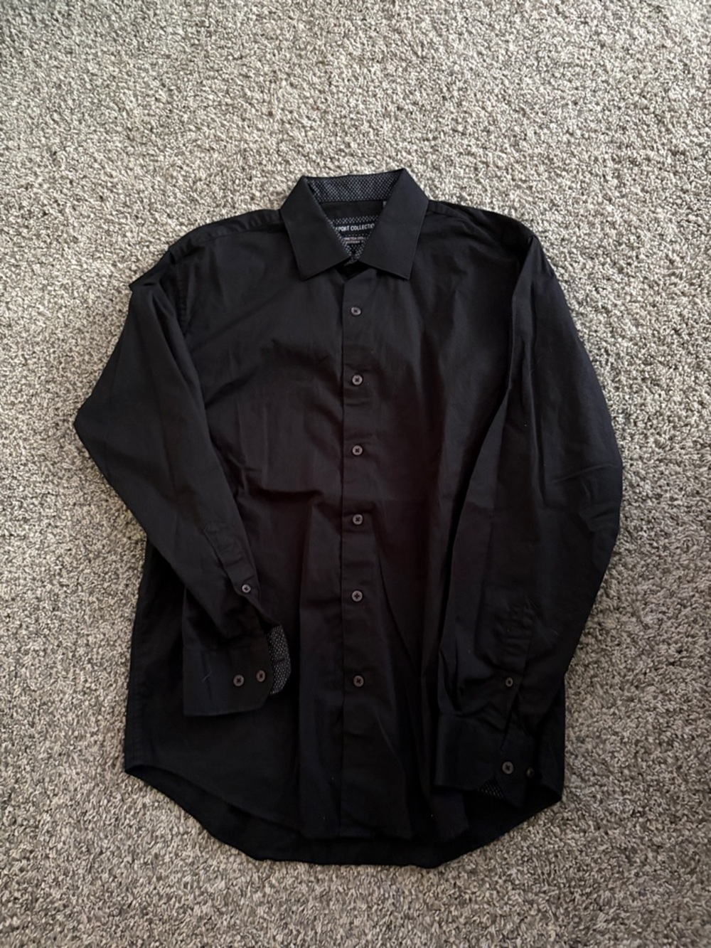 Report Collection Black Casual Button-Down Shirt